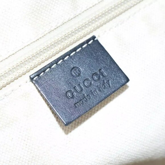 GUCCI Tote Bag Canvas Black Authentic - Picture 8 of 16